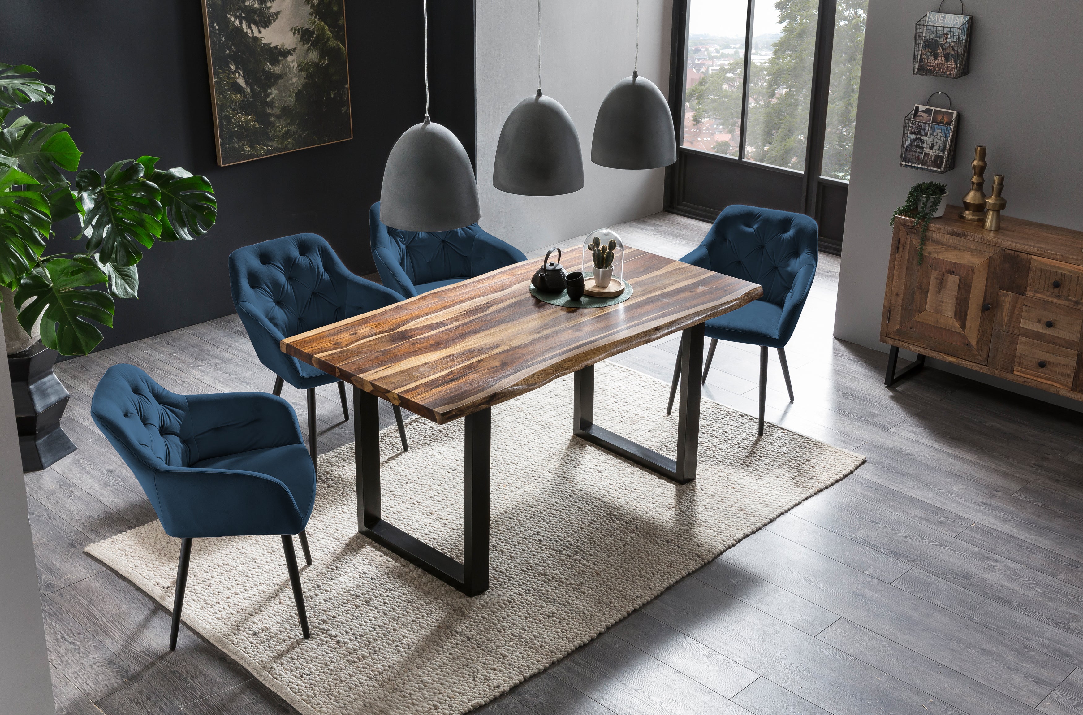 Sales Fever - Armlehnstuhl blau Samt