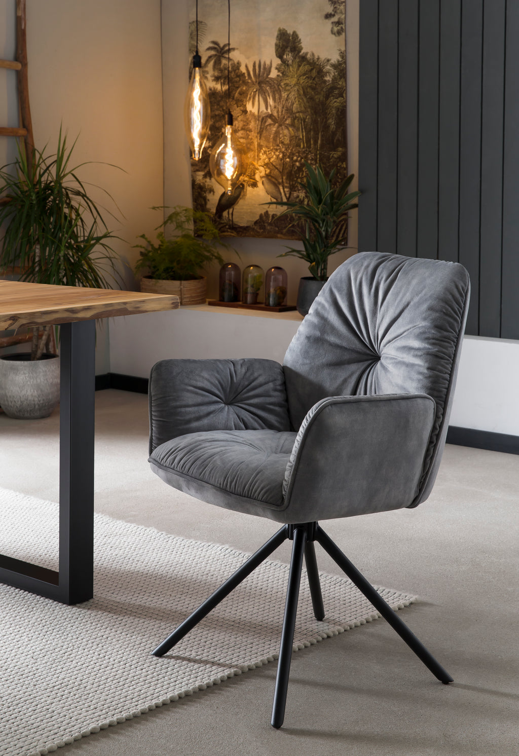 Sales Fever - Armlehnstuhl mit 360° Drehfunktion, Grau