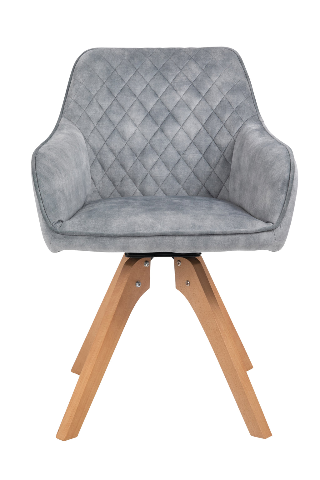 Sales Fever - Armlehnstuhl Vintage-Samtvelours, Grau