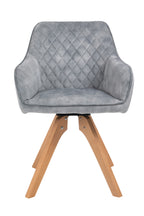 Sales Fever - Armlehnstuhl Vintage-Samtvelours, Grau