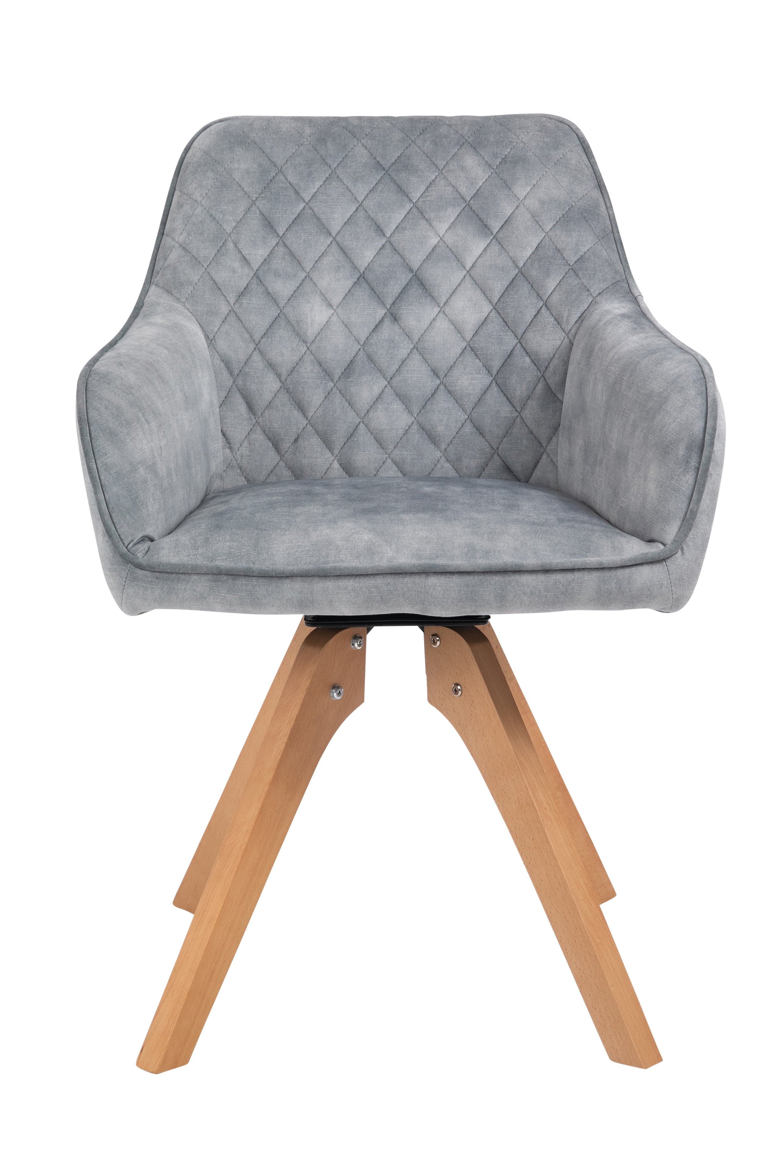 Sales Fever - Armlehnstuhl Vintage-Samtvelours, Grau