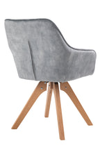 Sales Fever - Armlehnstuhl Vintage-Samtvelours, Grau
