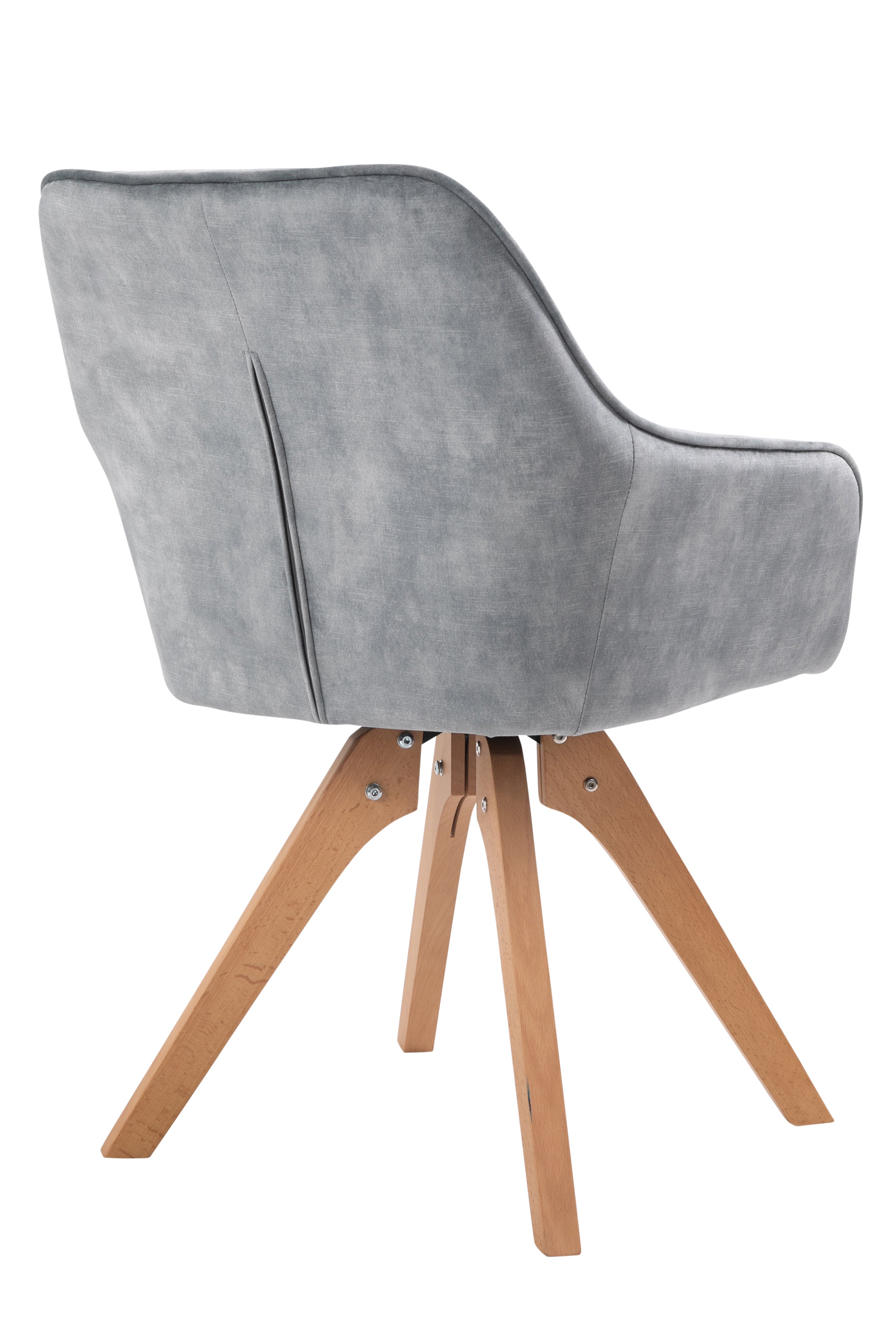 Sales Fever - Armlehnstuhl Vintage-Samtvelours, Grau