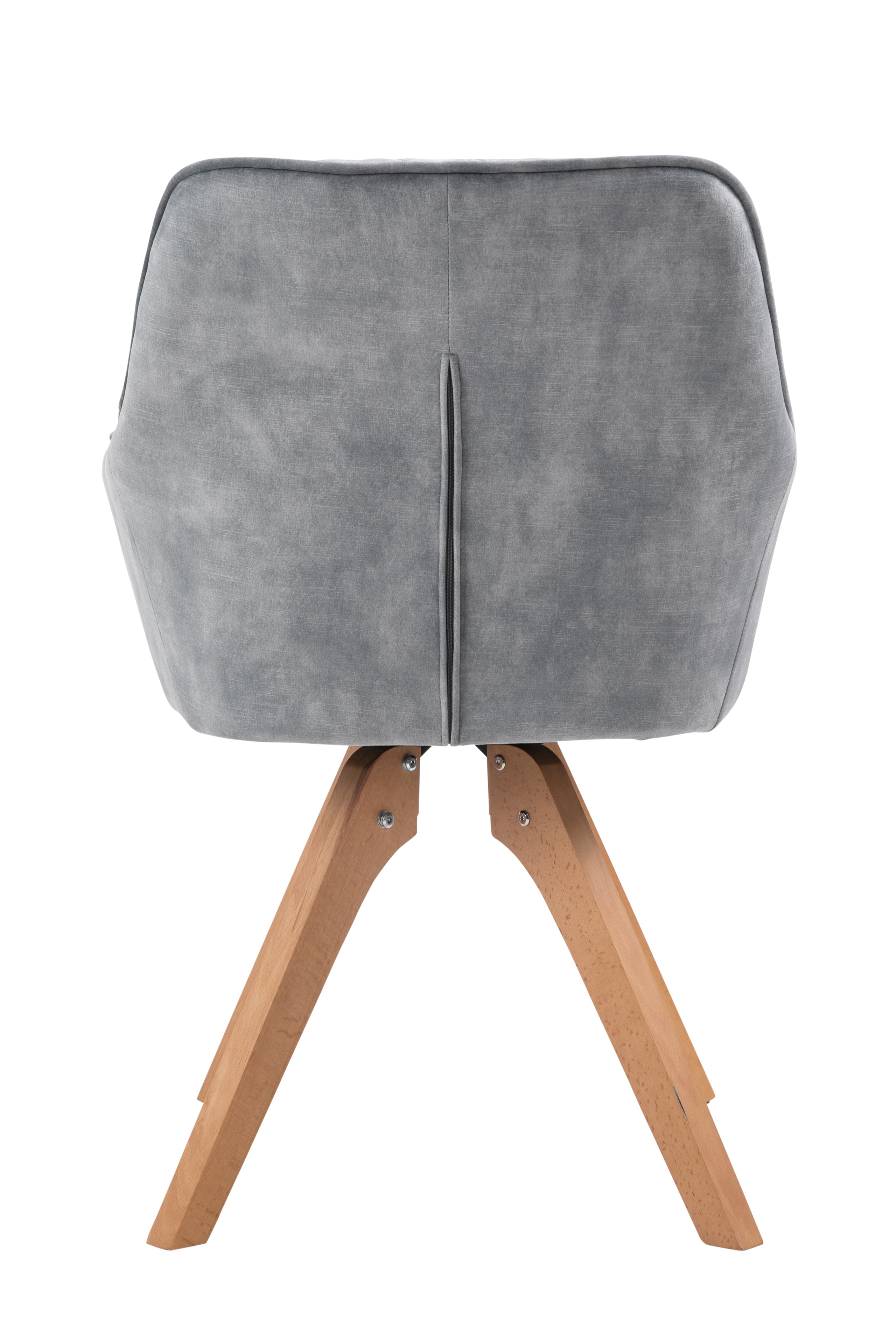Sales Fever - Armlehnstuhl Vintage-Samtvelours, Grau