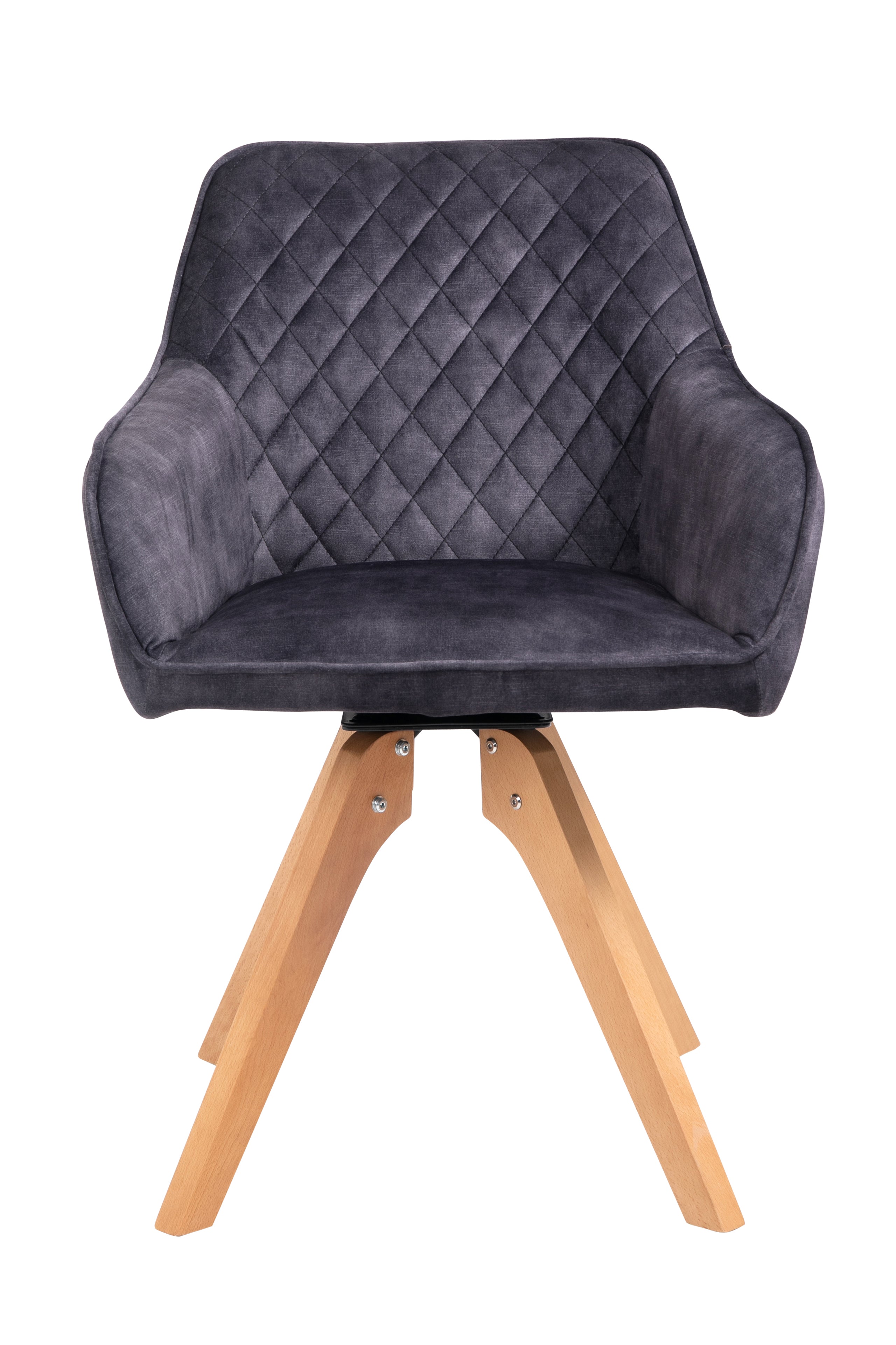 Sales Fever - Armlehnstuhl Vintage-Samtvelours, Schwarz