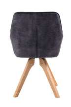Sales Fever - Armlehnstuhl Vintage-Samtvelours, Schwarz