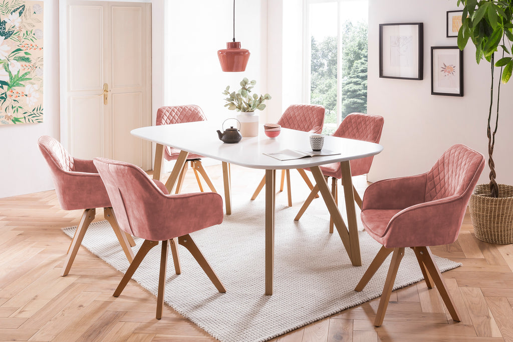 Sales Fever - Esstisch 180x90x76 cm weiß Eiche