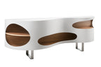 Sales Fever - Sideboard 200x50x75 cm weiß/Walnuss