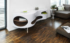 Sales Fever - Sideboard 200x50x75 cm weiß/Walnuss