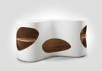 Sales Fever - Sideboard 150x40x75 cm weiß/Walnuss