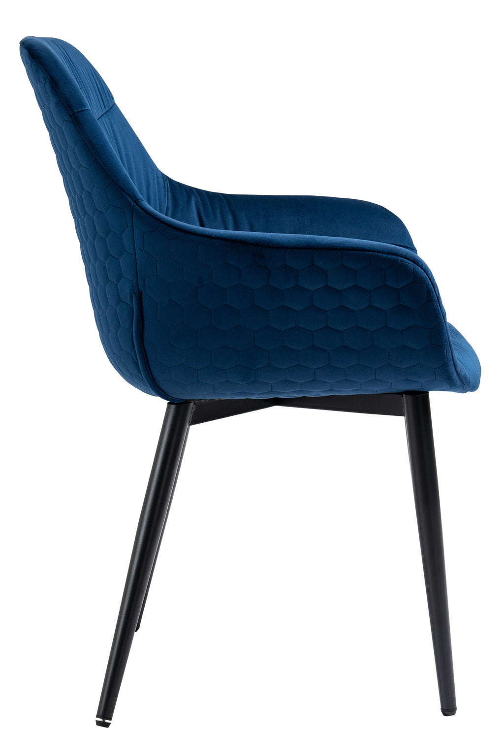 Sales Fever - Armlehnstuhl mit Wabensteppung Samt Blau#