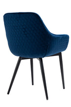 Sales Fever - Armlehnstuhl mit Wabensteppung Samt Blau#