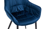 Sales Fever - Armlehnstuhl mit Wabensteppung Samt Blau#