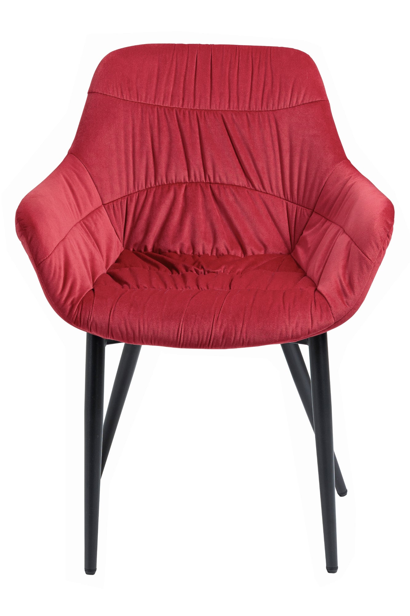 Sales Fever - Armlehnstuhl mit Wabensteppung Samt Rot#
