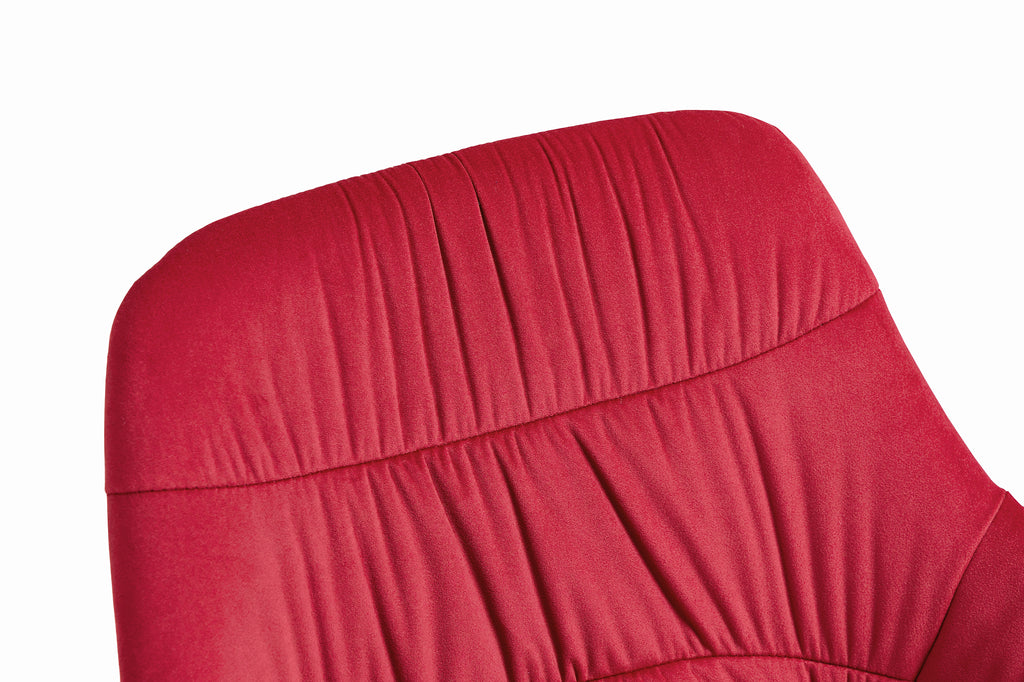 Sales Fever - Armlehnstuhl mit Wabensteppung Samt Rot#