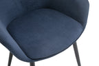 Sales Fever - Armlehnstuhl Cord-Optik 2er Set Dunkelblau