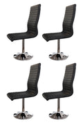 Sales Fever - Esszimmerstuhl schwarz Kunstleder-Optik 4er Set