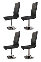 Sales Fever - Esszimmerstuhl schwarz Kunstleder-Optik 4er Set