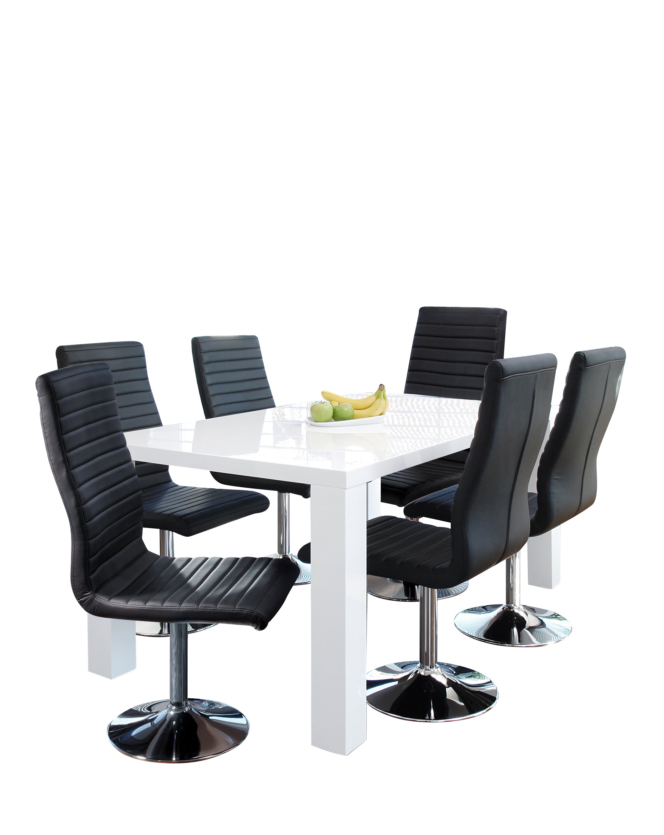 Sales Fever - Esszimmerstuhl schwarz Kunstleder-Optik 4er Set