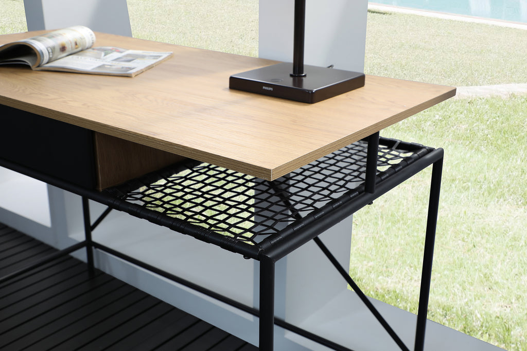 Sales Fever - Schreibtisch Natur/Schwarz#