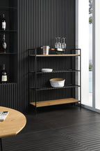 Sales Fever - Bücherregal Natur/Schwarz#