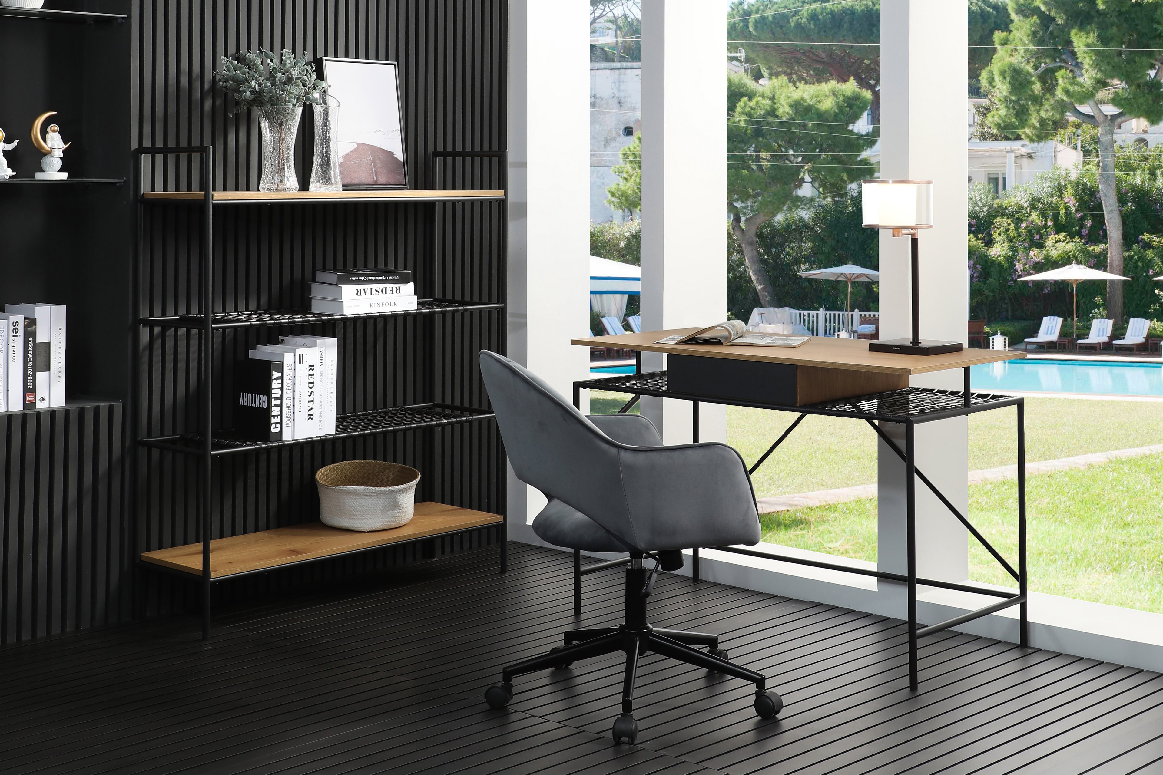 Sales Fever - Schreibtisch Natur/Schwarz#