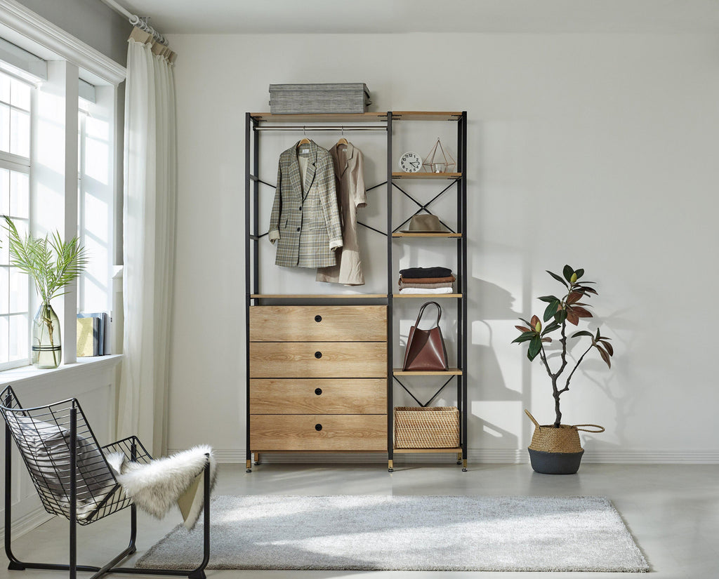 Möbilia - Schubladenkasten mit 2 Schubläden 80x32x44 cm naturfarben