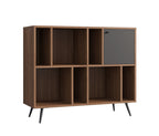 Sales Fever - Bücherregal breit Walnuss/Grau#