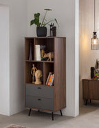 Sales Fever - Bücherregal Walnuss/Grau#