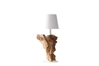 Sales Fever - Tischleuchte 29 cm Natur/Weiß mit LED-Akku