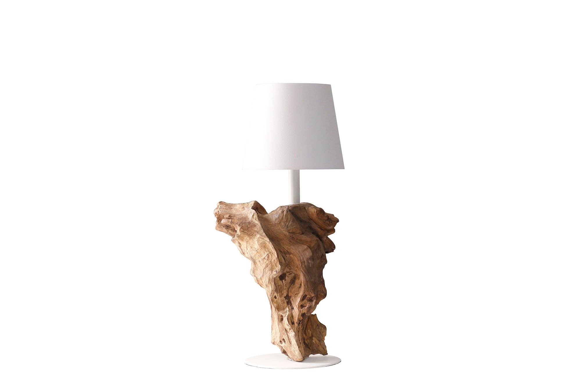 Sales Fever - Tischleuchte 29 cm Natur/Weiß mit LED-Akku