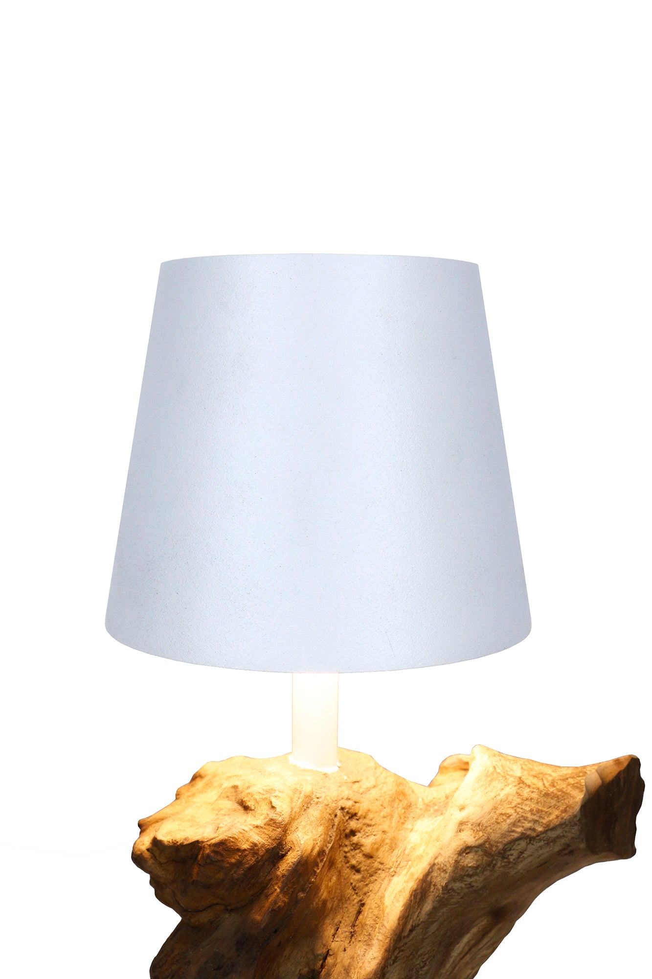 Sales Fever - Tischleuchte 29 cm Natur/Weiß mit LED-Akku