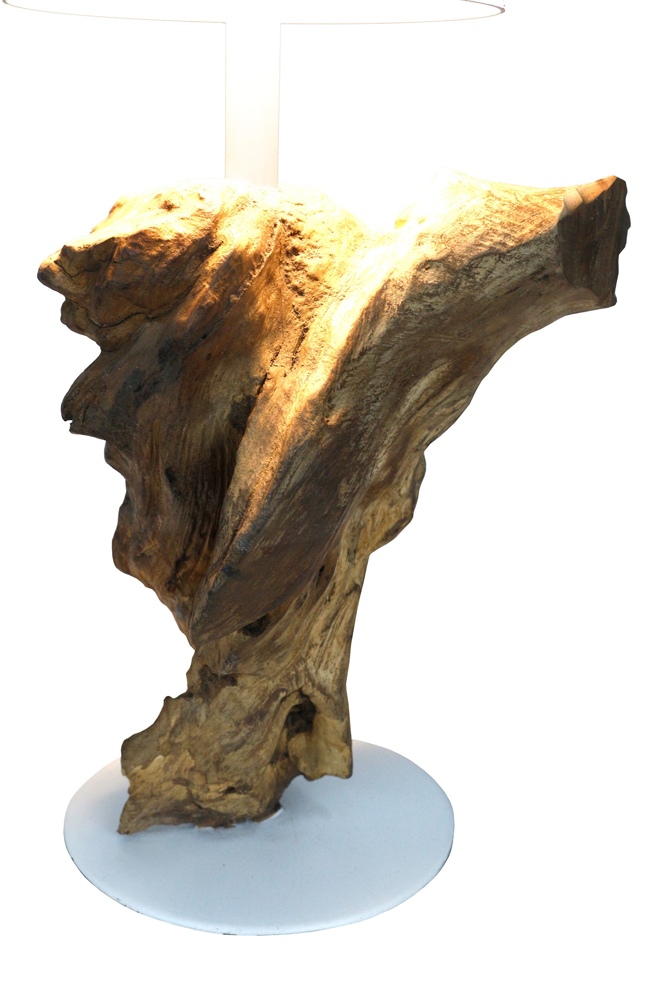 Sales Fever - Tischleuchte 29 cm Natur/Weiß mit LED-Akku