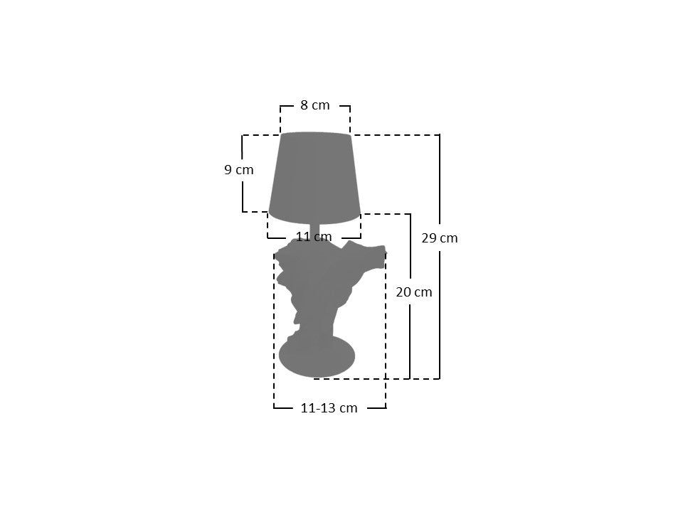 Sales Fever - Tischleuchte 29 cm Natur/Weiß mit LED-Akku