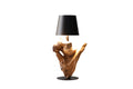 Sales Fever - Tischleuchte 29 cm Natur/Schwarz mit LED-Akku