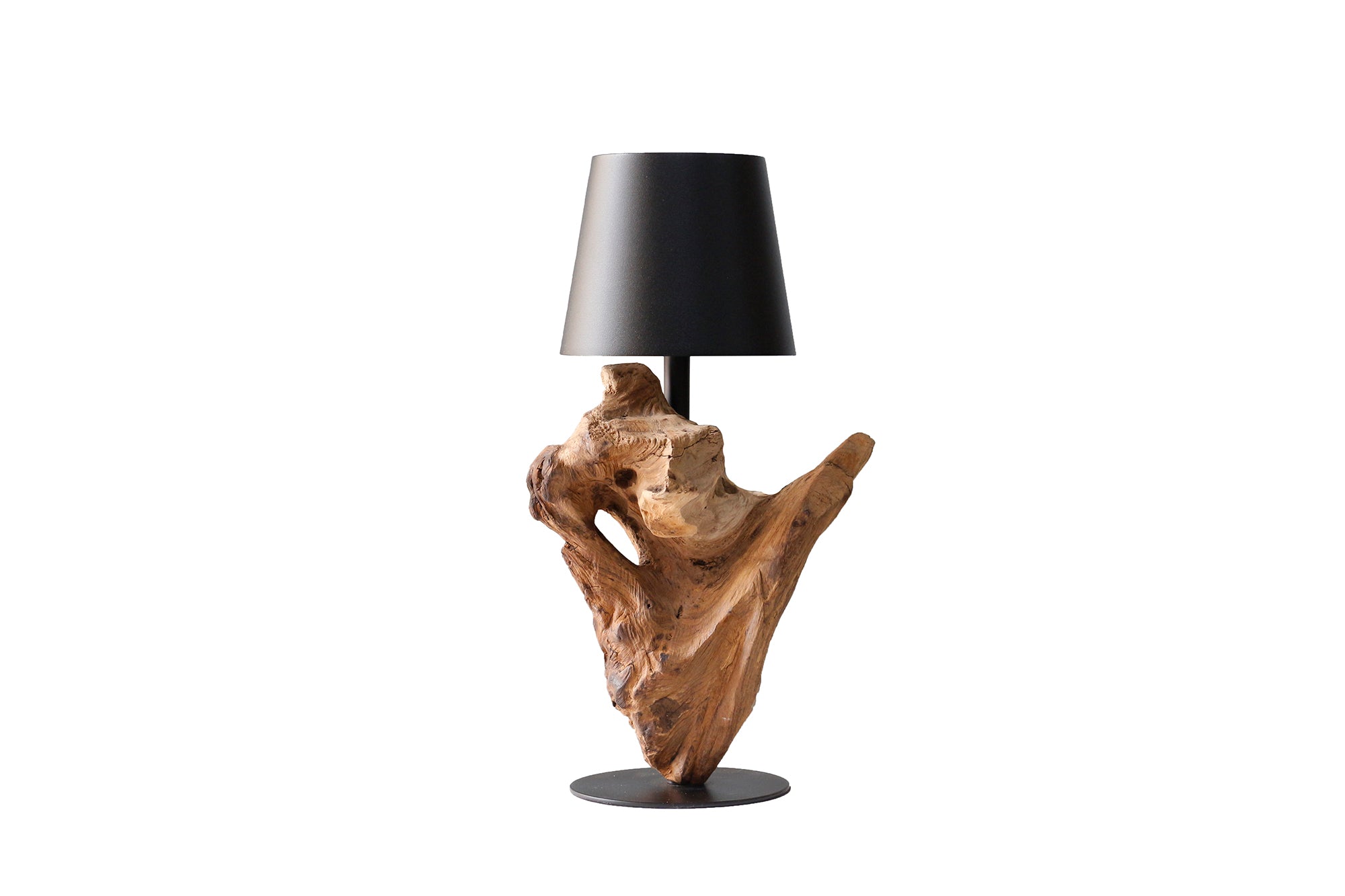 Sales Fever - Tischleuchte 29 cm Natur/Schwarz mit LED-Akku