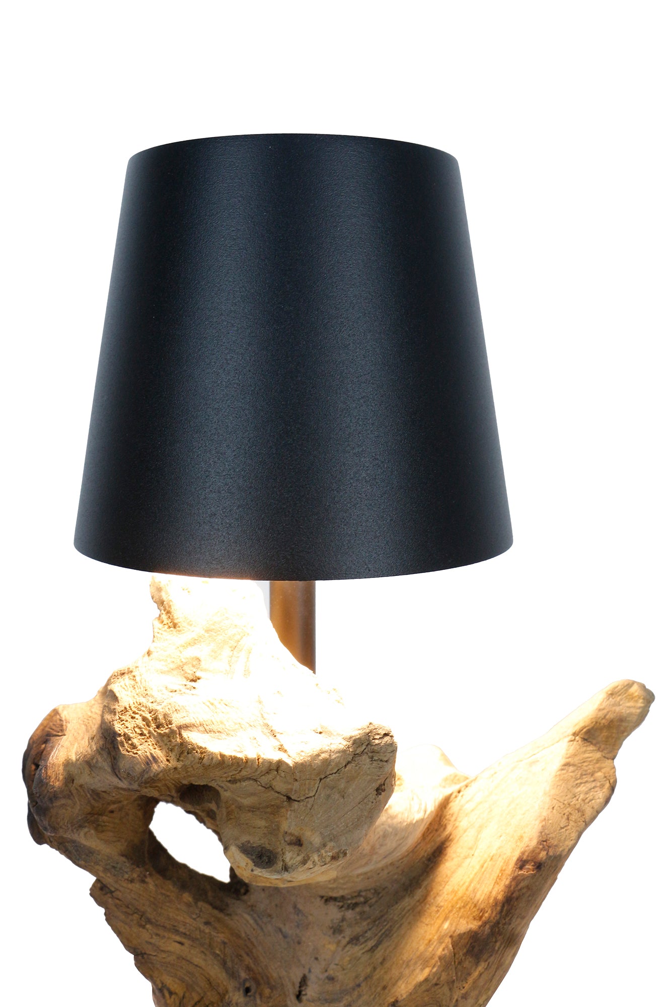 Sales Fever - Tischleuchte 29 cm Natur/Schwarz mit LED-Akku