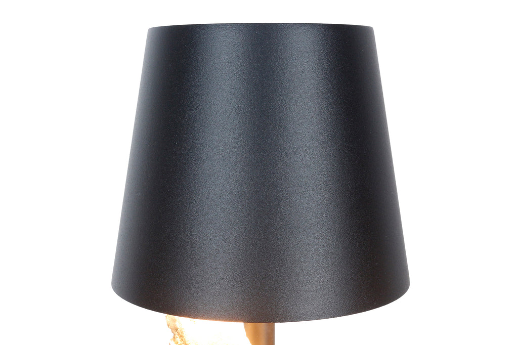 Sales Fever - Tischleuchte 29 cm Natur/Schwarz mit LED-Akku