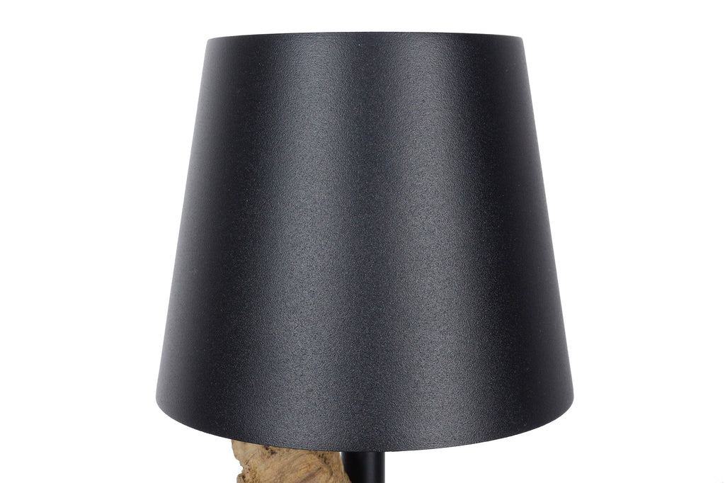 Sales Fever - Tischleuchte 29 cm Natur/Schwarz mit LED-Akku