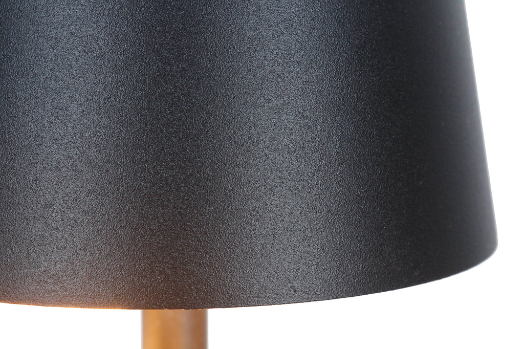 Sales Fever - Tischleuchte 29 cm Natur/Schwarz mit LED-Akku