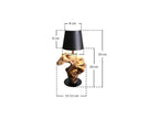 Sales Fever - Tischleuchte 29 cm Natur/Schwarz mit LED-Akku