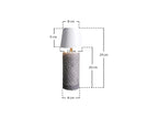 Sales Fever - Tischleuchte Schwarz/Weiß 29 cm mit LED-Akku