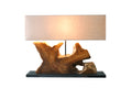 Sales Fever - Tischleuchte Treibholz/Leinen Natur 59 cm