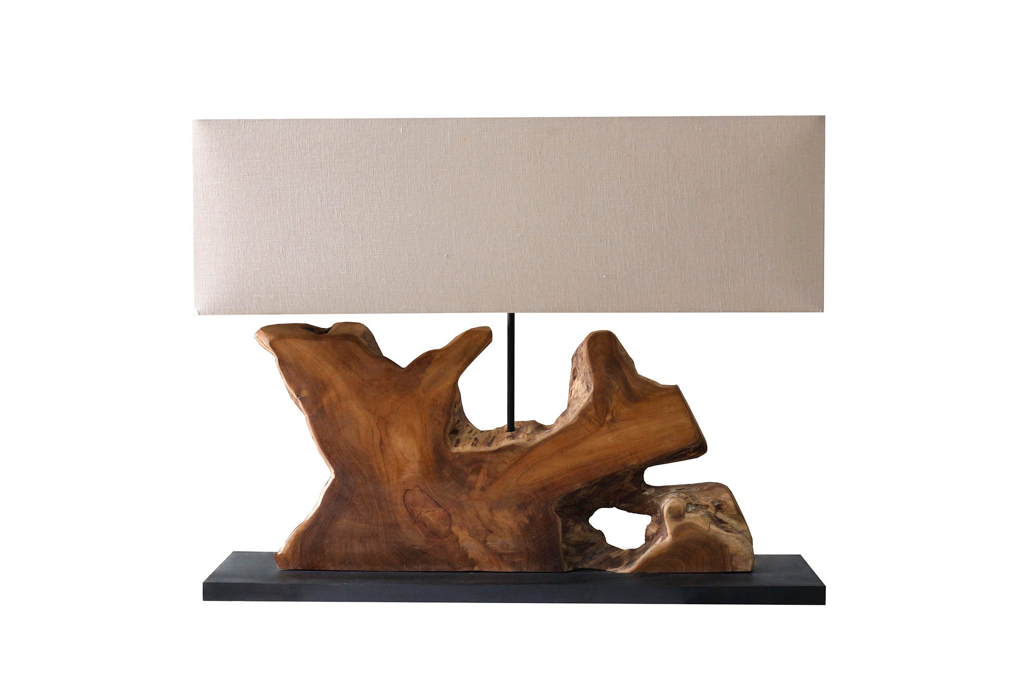Sales Fever - Tischleuchte Treibholz/Leinen Natur 59 cm