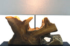Sales Fever - Tischleuchte Treibholz/Leinen Natur 59 cm
