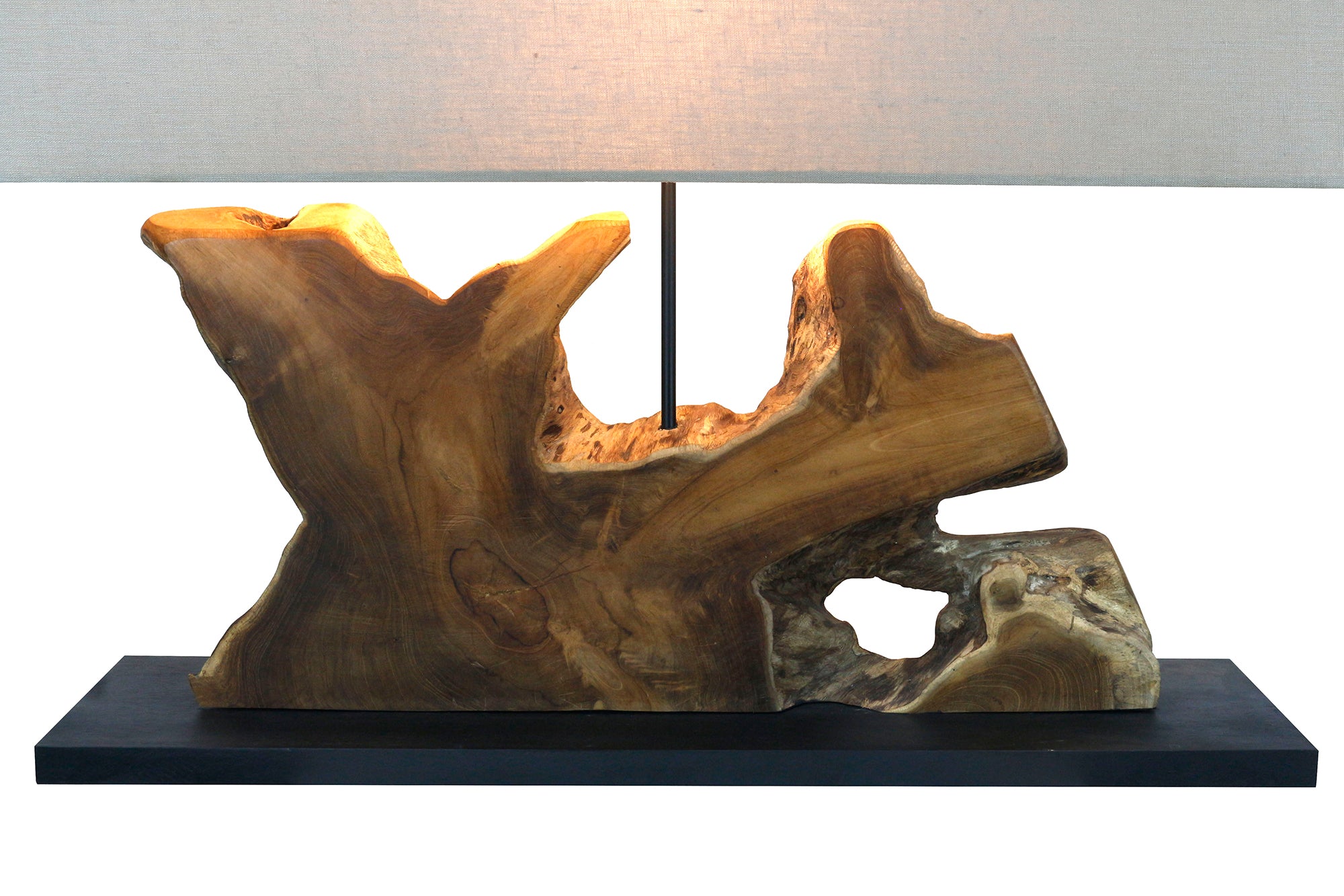 Sales Fever - Tischleuchte Treibholz/Leinen Natur 59 cm