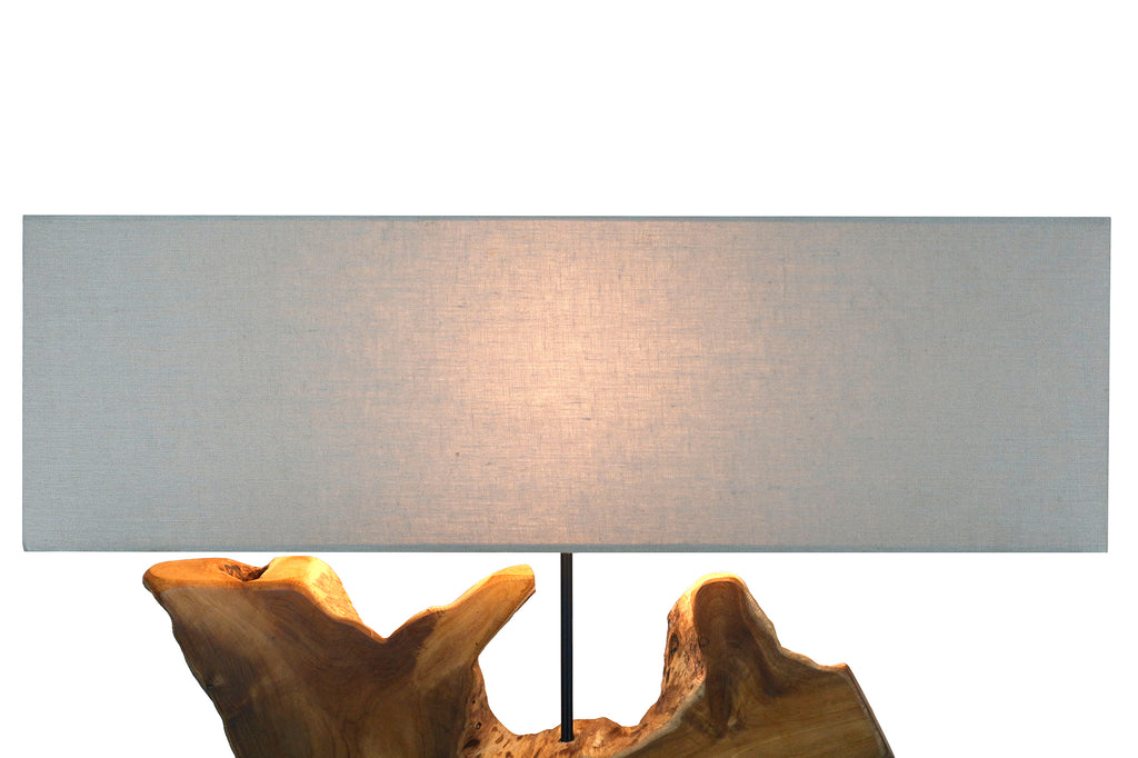 Sales Fever - Tischleuchte Treibholz/Leinen Natur 59 cm
