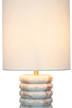 Sales Fever - Tischleuchte Marmor/Leinen Beige