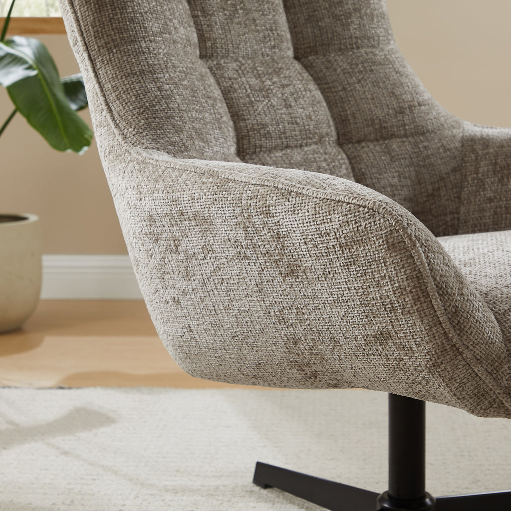 Sales Fever - Sessel Chenillestoff Hellgrau