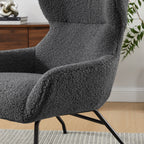 Sales Fever - Sessel und Hocker Set Teddyfell Anthrazit